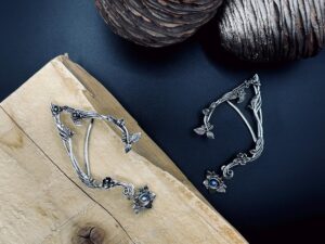 Silver Lotus Elf Ear Cuff