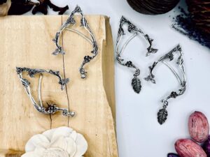 Silver Leaf Elf Ear Cuff